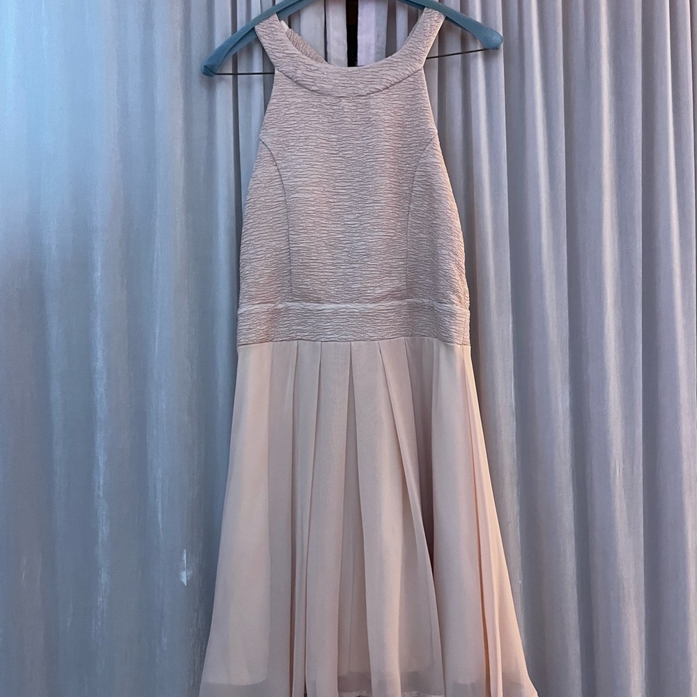 Halter Sparkly Dress in Light Pink